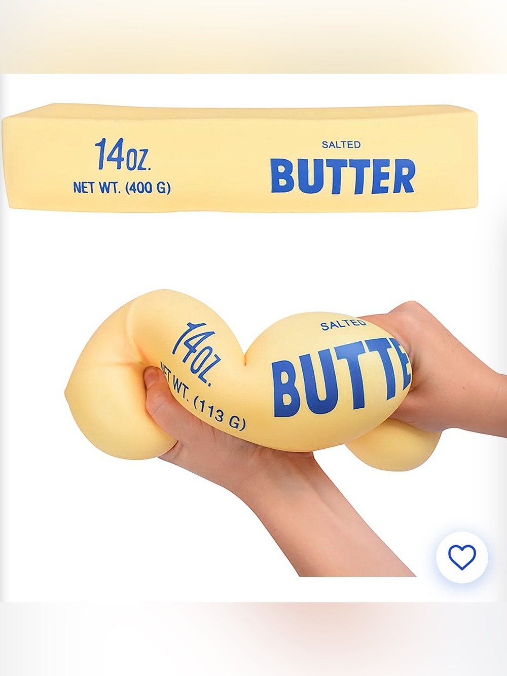 Salted Butter Squeeze Toy - Yellow
